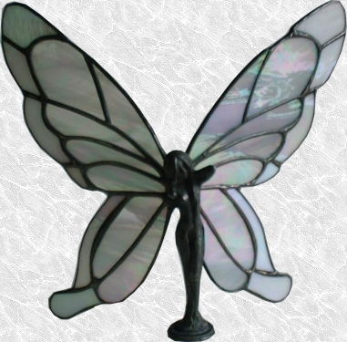 Stained Glass Butterfly Lady