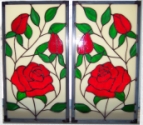 Custom Stained Glass Cabinet Doors