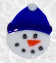 Snowman Fused Glass Ornament
