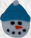 Snowman Fused Glass Ornament