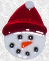 Snowman Fused Glass Ornament