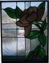 Stained Glass Rose Panel