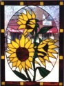 Stained Glass Flower Design Panels