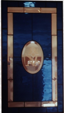Stained Glass Beveled Geometric Panel