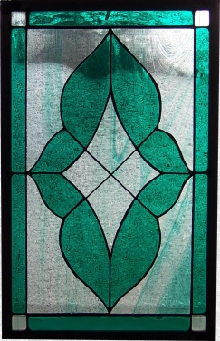 Stained Glass Beveled Geometric Panel