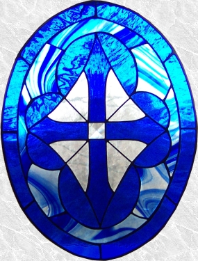 Stained Glass Beveled Geometric Panel