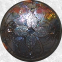 Large Circle Stained Glass Panel