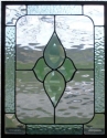 Stained Glass Teal Bevel Cluster Panel