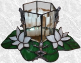 Stained Glass Frog Candle Shelter