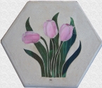 Tulip Stained Glass Stepping Stone