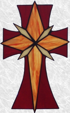 Stained Glass Star Cross