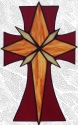Stained Glass Star Cross
