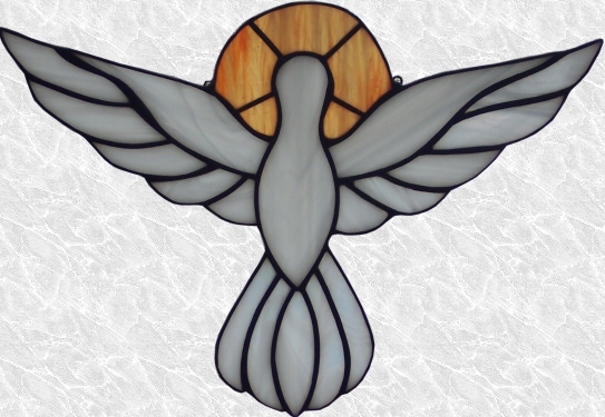 Stained Glass Dove Suncatcher