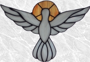 Stained Glass Dove Suncatcher