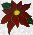 Stained Glass Poinsettia Suncatcher